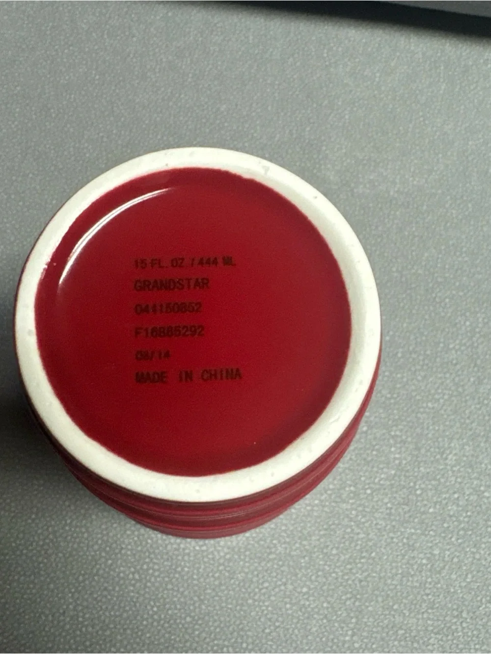 Ceramic Party Cup - Red Ceramic Reusable Drink 15 oz